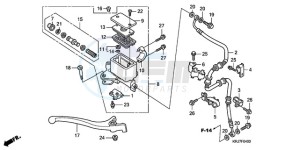 FES1259 UK - (E / MKH 3E) drawing FR. BRAKE MASTER CYLINDER (FES125)(FES150)