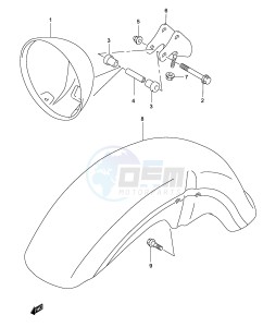 GZ250 (P19) drawing HEADLAMP HOUSING (MODEL K2)