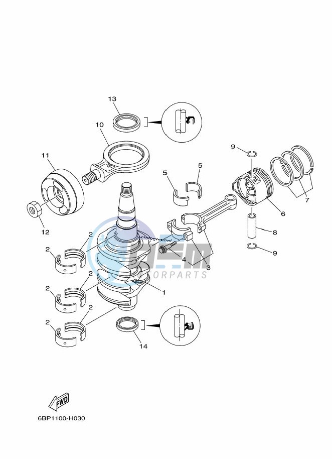 CRANKSHAFT--PISTON