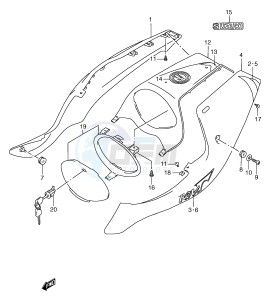 RGV250 (E1) drawing FRAME COVER (FOR G11)