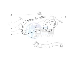 Zip 50 2T drawing Crankcase cover - Crankcase cooling