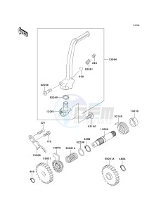 KX 85 A [KX85] (A1-A5) [KX85] drawing KICKSTARTER MECHANISM