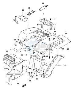 LT-F250 1997 drawing REAR FENDER