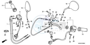 VT750CA9 Australia - (U / MME SPC) drawing HANDLE SWITCH/CABLE