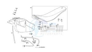 SENDA R-SM DRD RACING - 125 CC VTHDR2A1A VTHDR1A1A 4T drawing FUEL TANK - SEAT