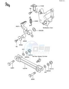 ZX 600 [NINJA 600R] (C3-C7) [NINJA 600R] drawing BRAKE PEDAL_TORQUE LINK