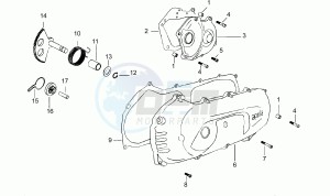 SR 50 1994-1996 Horizontal cil drawing crankcase covers