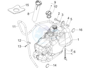 X Evo 125 Euro 3 (UK) drawing Fuel tank