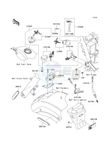 VN 900 C [VULCAN 900 CUSTOM] (7F-9FA) C9FA drawing IGNITION SWITCH_LOCKS_REFLECTORS