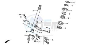 VT1100C2 drawing STEERING STEM (VT1100C2)