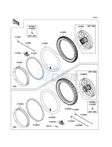 KX250F KX250YCF EU drawing Tires