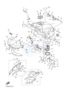 YZF-R6 600 R6 (2CXB 2CXC) drawing FUEL TANK