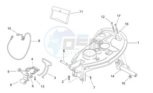 Scarabeo 50 2t (eng. Minarelli) drawing Undersaddle