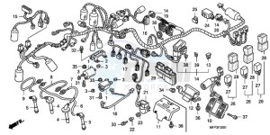 CB1300SA9 Europe Direct - (ED / ABS BCT MME TWO TY2) drawing WIRE HARNESS/IGNITION COIL (CB1300S/CB1300SA)