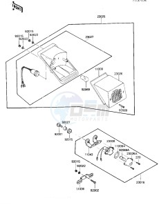 KL 250 D [KLR250] (D4-D6) [KLR250] drawing TAILLIGHT-- S- -