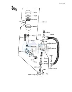 KZ 1100 D [SPECTRE] (D1-D2) [SPECTRE] drawing REAR MASTER CYLINDER