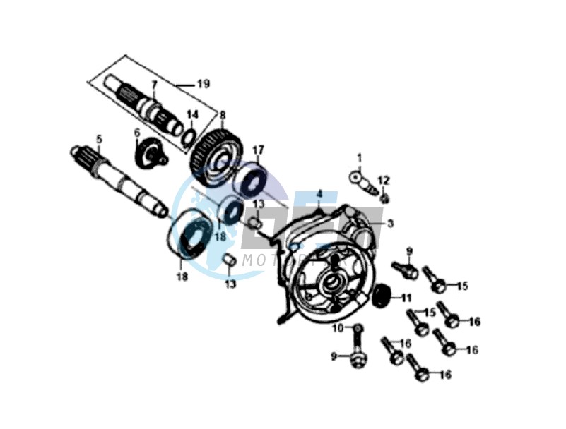 CRANKCASE - DRIVE SHAFT - CRANKCASE