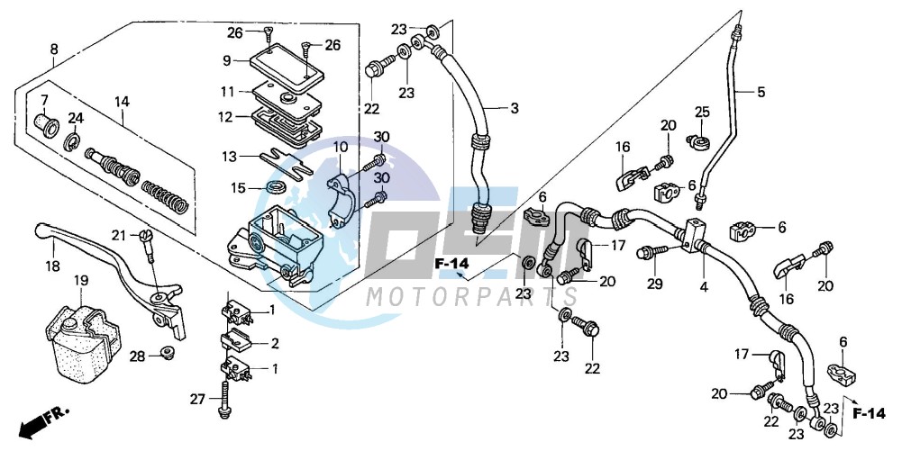 FR. BRAKE MASTER CYLINDER