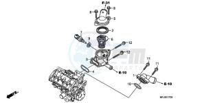 CBR600RA9 BR / ABS MME - (BR / ABS MME) drawing THERMOSTAT