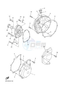 YZF-R6 600 R6 (2CXR) drawing CRANKCASE COVER 1