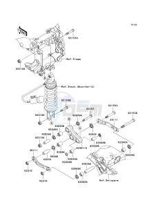 ZG 1400 A [CONCOURS 14 ABS] (8F-9F) A9F drawing REAR SUSPENSION