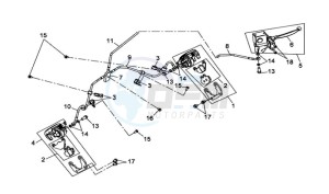 QUAD LANDER 300S ENTRY drawing BRAKE CALIPER FOR / BRAKE LEVER / BRAKE LINES