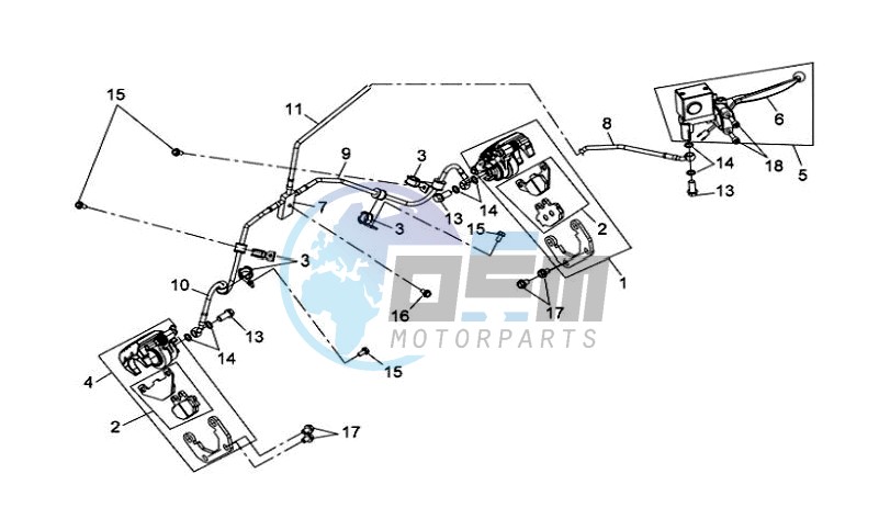 BRAKE CALIPER FOR / BRAKE LEVER / BRAKE LINES