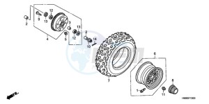 TRX250TEA Australia - (U / EC) drawing FRONT WHEEL