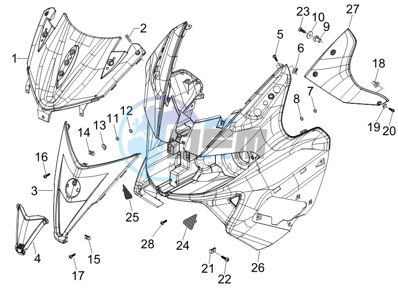 Front shield