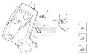 Leonardo 125-150 drawing Front body - Internal shield