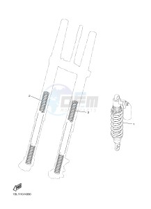 YZ250F (1SM9 1SMA 1SMB 1SMC) drawing ALTERNATE FOR CHASSIS