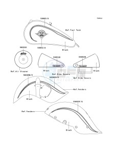 VN 800 G [VULCAN 800 DRIFTER] (E1-E5) [VULCAN 800 DRIFTER] drawing DECALS-- BLACK- --- E2- -