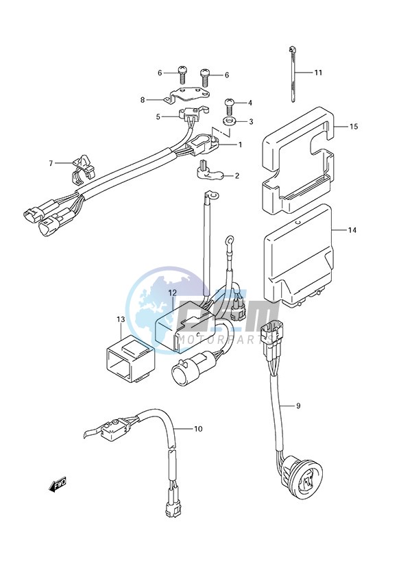 PTT Switch/Engine Control Unit