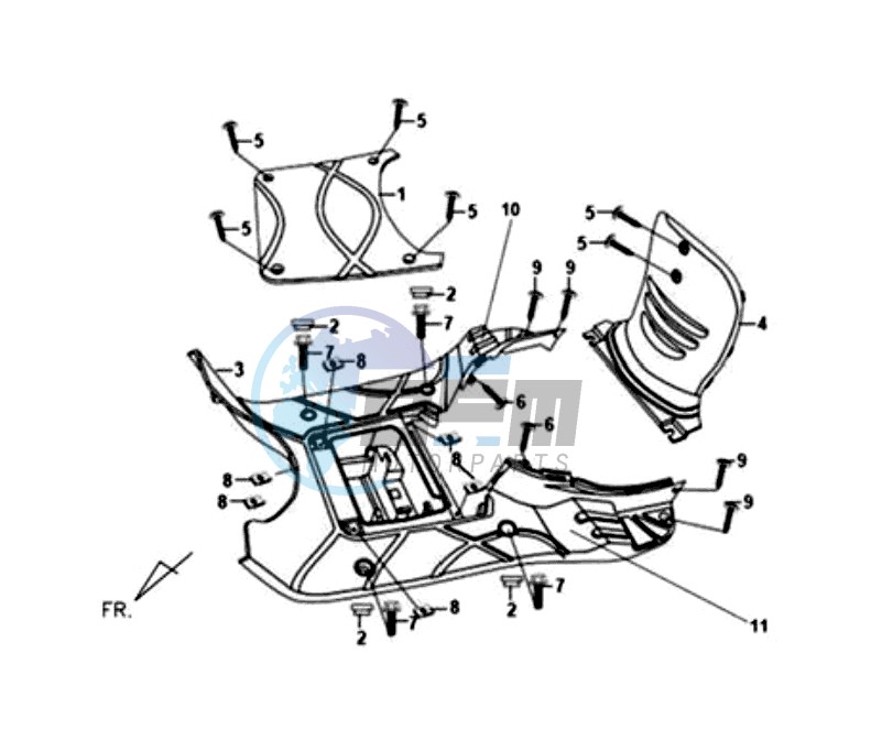 FOOTREST / LOWER COWLING