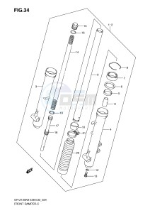 DR-Z125 (E28-E33) drawing FRONT DAMPER (DR-Z125L)