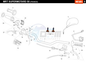 MRT-50-SM-FRANCE-ORANGE drawing HANDLEBAR - CONTROLS