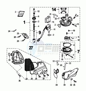 FIGHT ZA 30 (DK) drawing CARBURETTOR