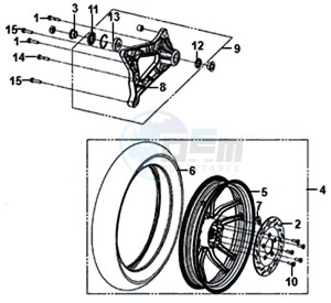 SYMPHONY ST 125I (XB12W2-EU) (E4) (L7-M0) drawing REAR WHEEL