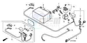 CB1300A9 France - (F / ABS CMF MME TWO) drawing BATTERY