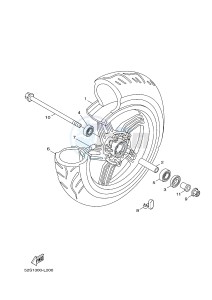 XC125R MAJESTY S (2PE1) drawing FRONT WHEEL