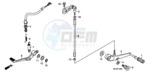 CBR600RRA Europe Direct - (ED / 2ED) drawing BRAKE PEDAL/CHANGE PEDAL