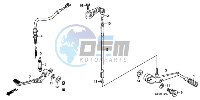 BRAKE PEDAL/CHANGE PEDAL