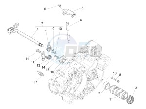 TUONO 125 4T E4 ABS (APAC) drawing Gear box / Selector / Shift cam