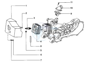 SKIPPER 125-150 drawing Cylinder head - Induction Pipe