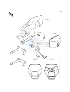 KLX 650 A [KLX650R] (A1-A3) [KLX650R] drawing HEADLIGHT-- S- -