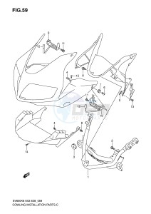 SV650 (E3-E28) drawing COWLING INSTALLATION PARTS (SV650S SA)