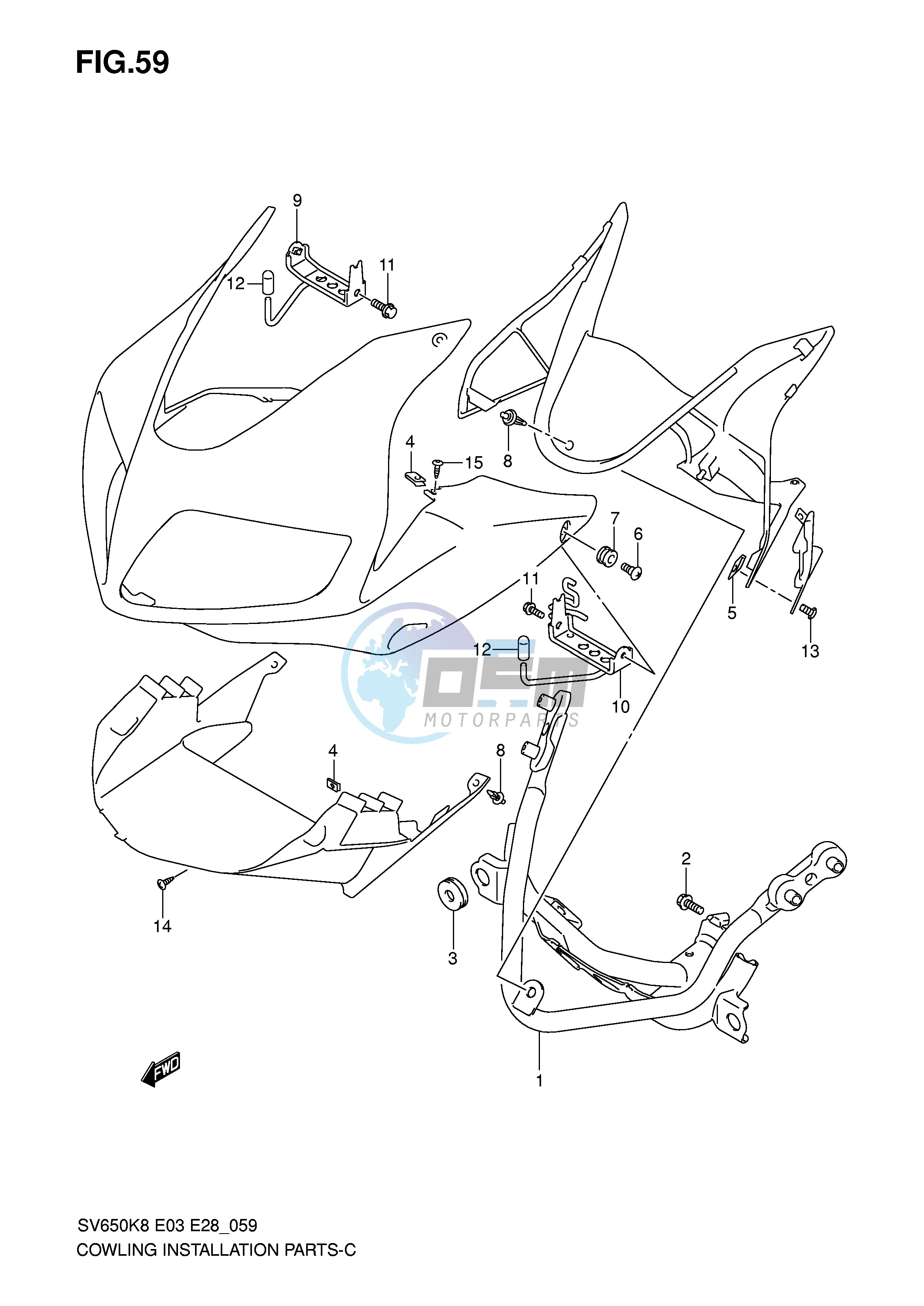 COWLING INSTALLATION PARTS (SV650S SA)