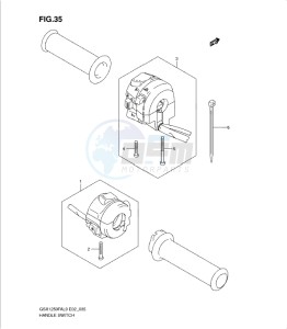 GSX1250 FA drawing HANDLE SWITCH