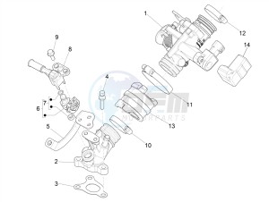 LIBERTY 150 150 IGET 4T 3V IE ABS (APAC) drawing Throttle body - Injector - Induction joint