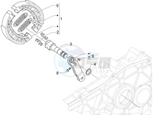 LX 50 4T drawing Rear brake - Brake jaw